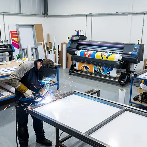 Çağdaş Tabela atölyesinde tabela üretim ve imalat aşaması